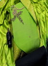 Green & Black Festive Wear Cotton South Slub Dress Material 266